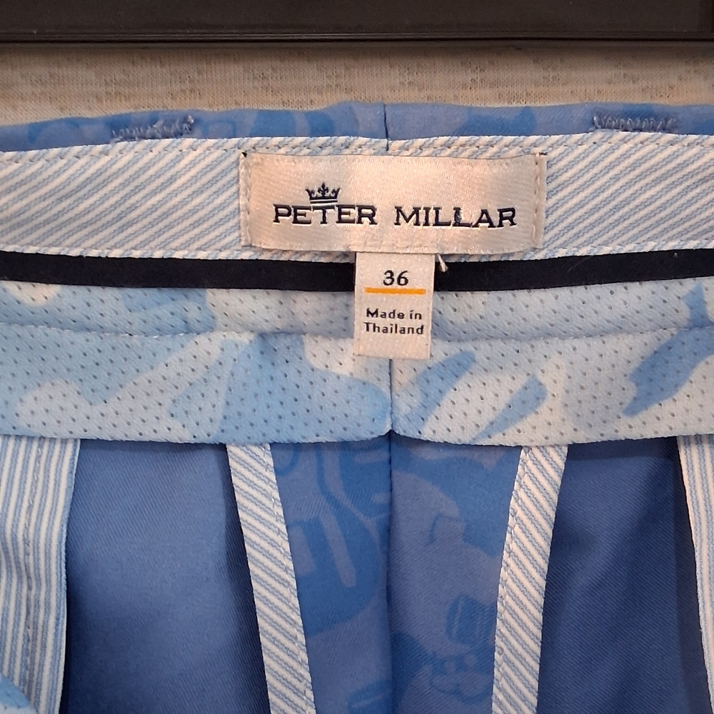 Peter Millar Light Blue Patterned Shorts - Picture 3 of 6